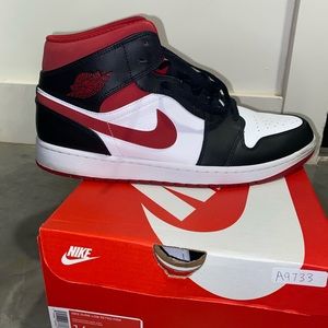 Jordan 1s BIG & TALL SIZE 14 Red and Black, Worn once but no creases